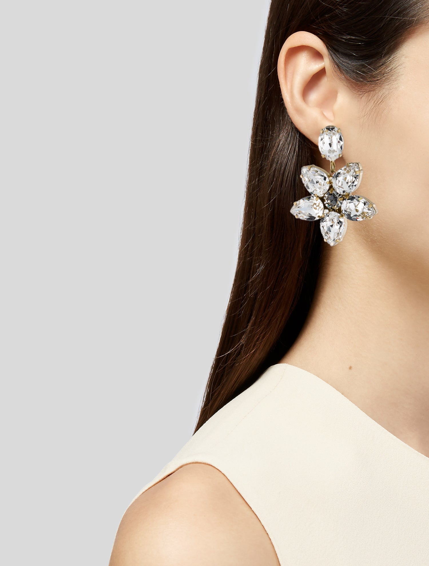 Roxanne Assoulin Flower Power Crystal Drop Earrings