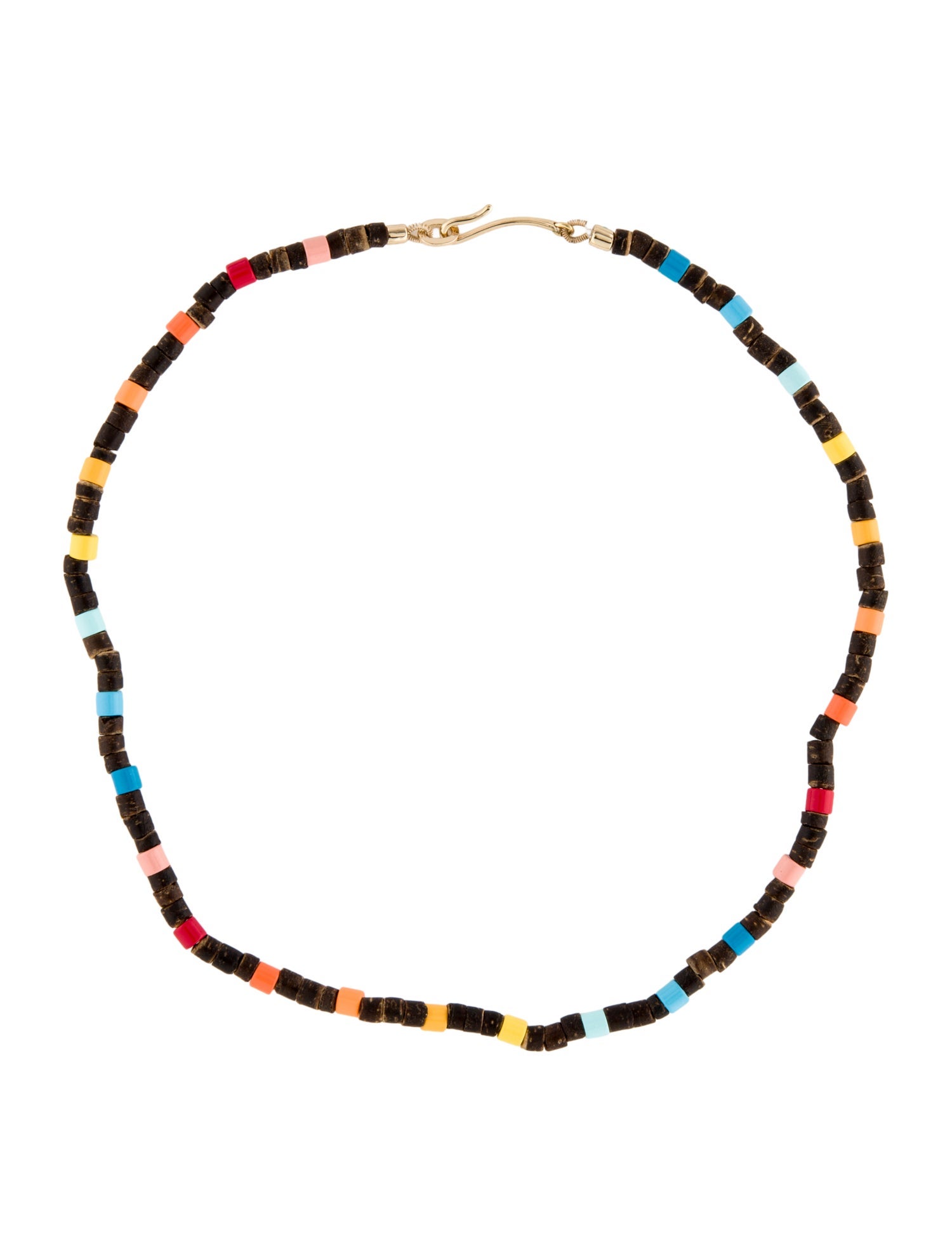 Roxanne Assoulin Enamel & Wood Bead Collar Necklace