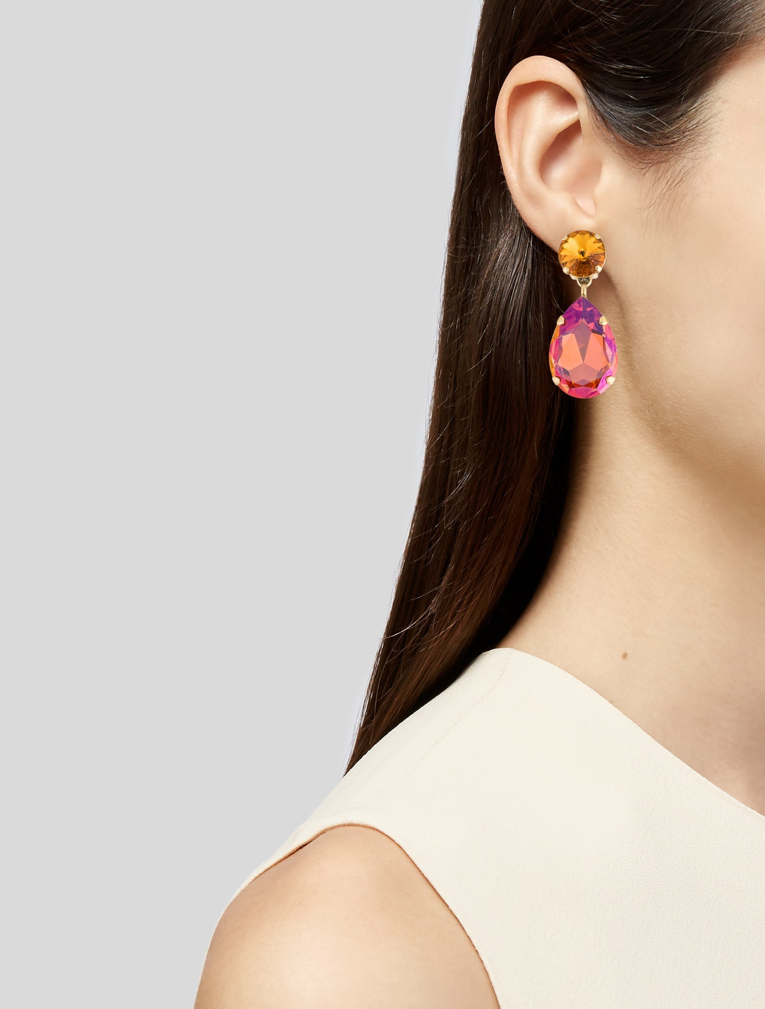 Roxanne Assoulin Crystal Clip-On Earrings