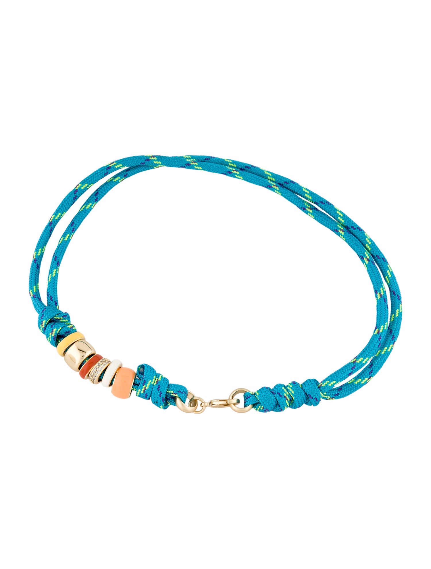 Roxanne Assoulin Enamel,Crystal & Cord The Happy Braided Necklace