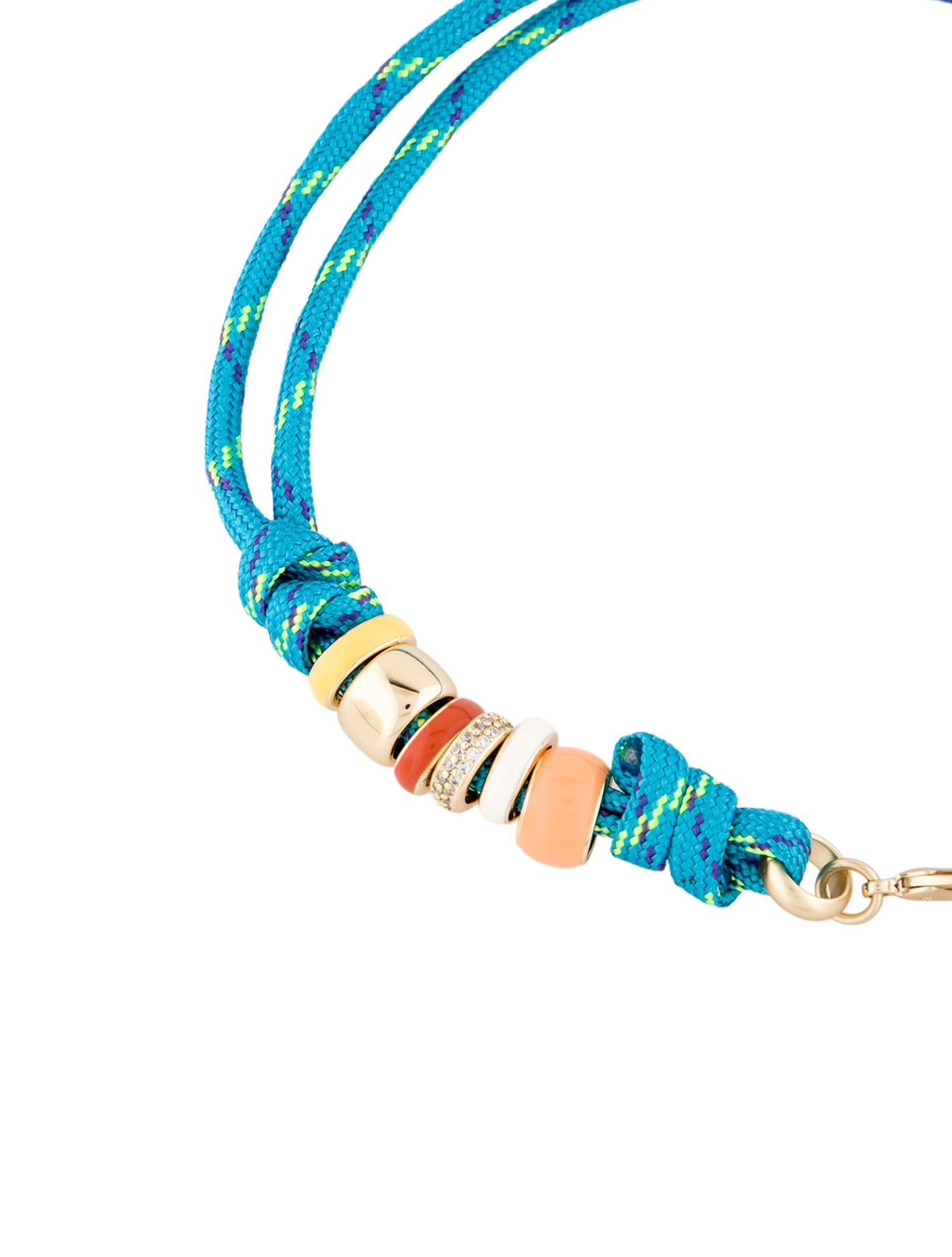 Roxanne Assoulin Enamel,Crystal & Cord The Happy Braided Necklace
