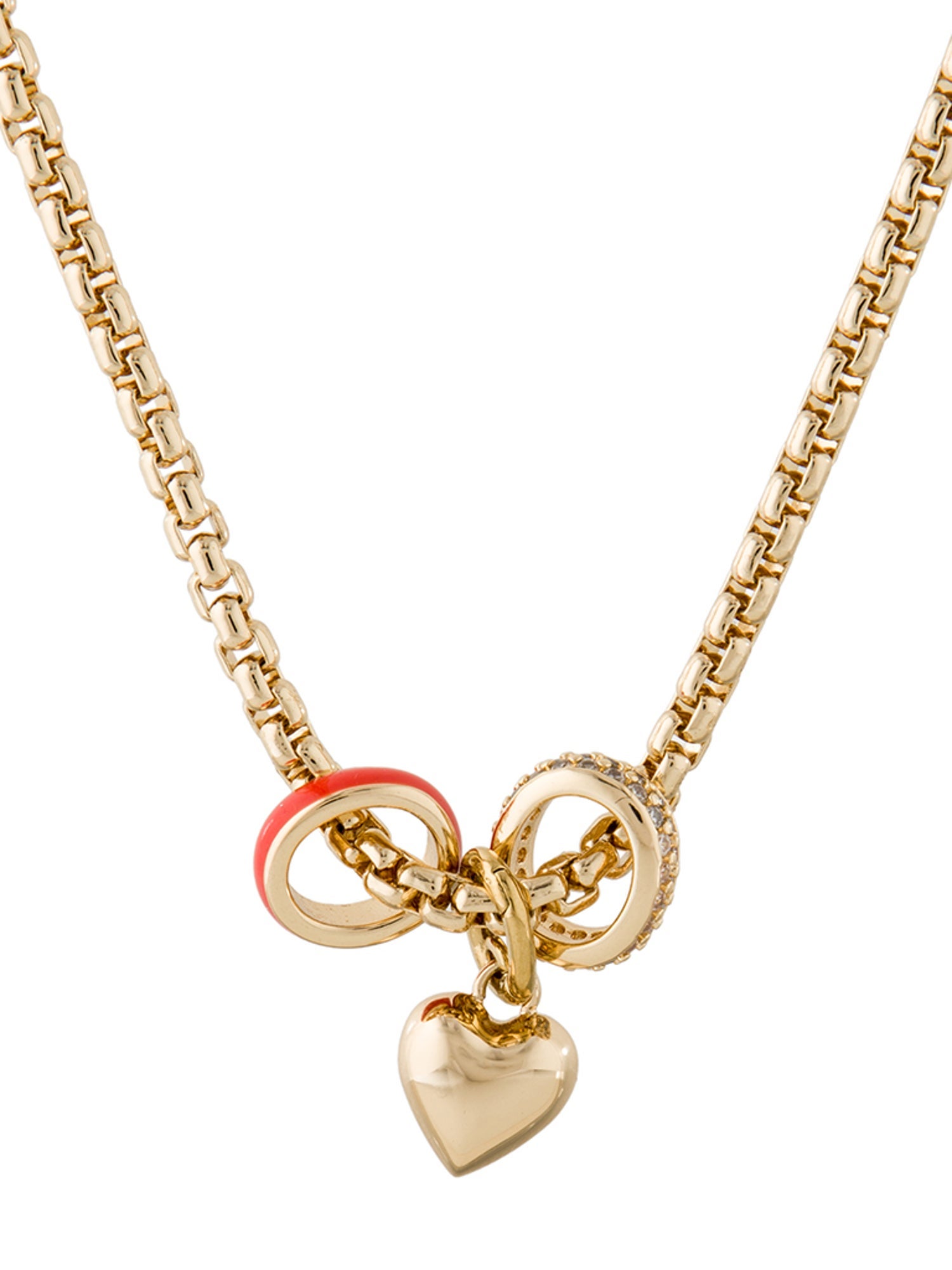 Roxanne Assoulin Crystal & Enamel The Box Charm Necklace