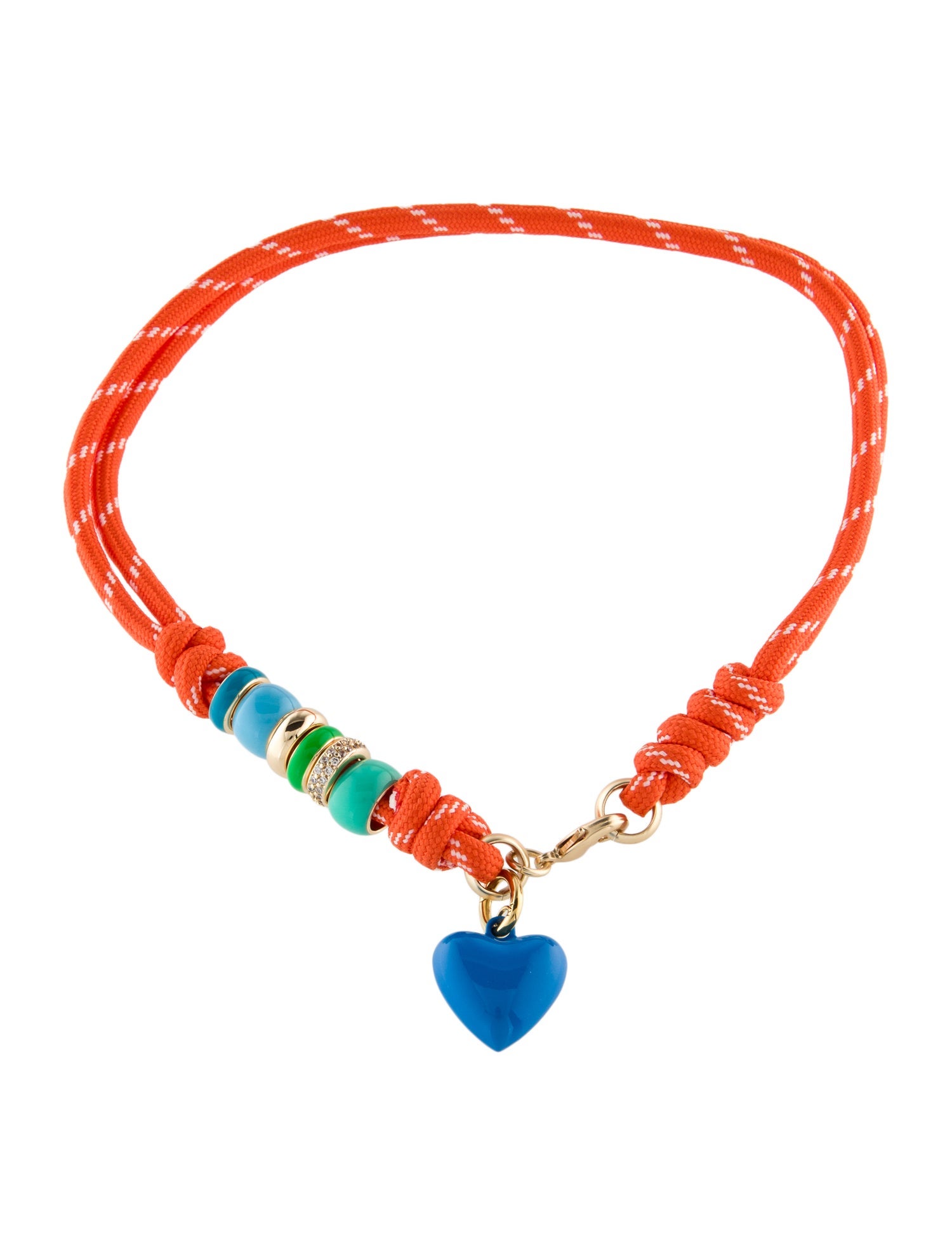 Roxanne Assoulin Cubic Zirconia & Enamel The Super Size Happy Cord Necklace