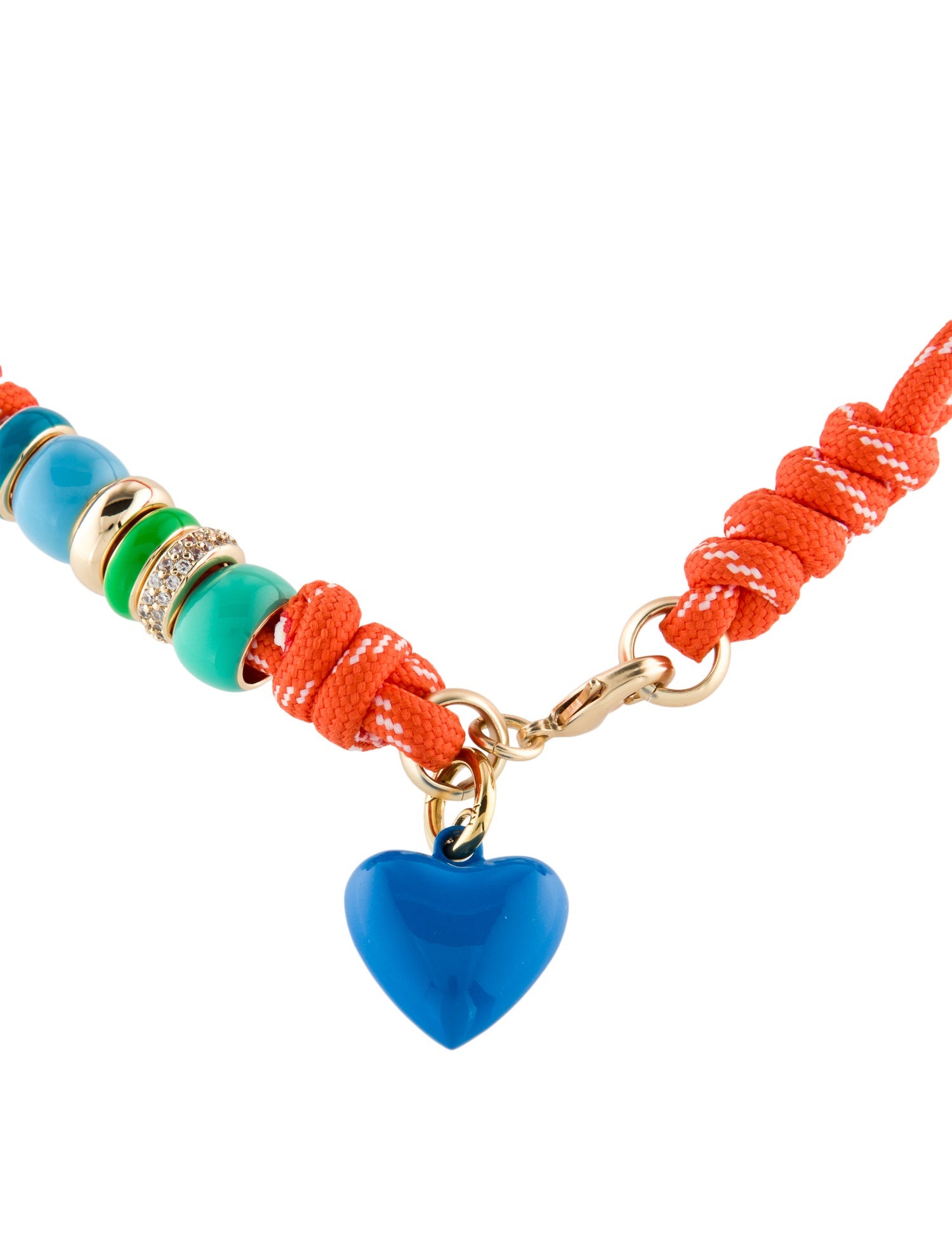 Roxanne Assoulin Cubic Zirconia & Enamel The Super Size Happy Cord Necklace