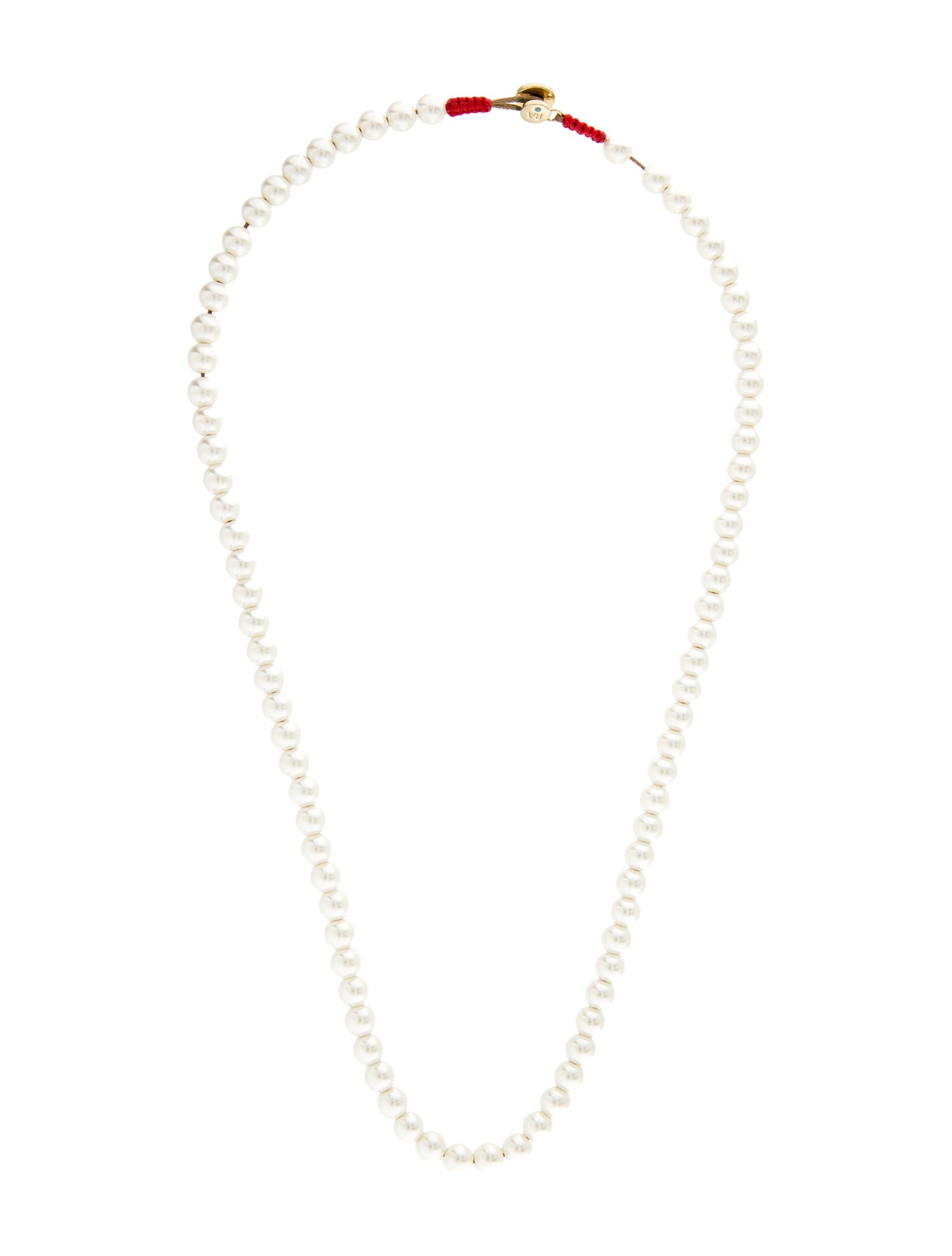 Roxanne Assoulin Pearly White Bead Strand Necklace