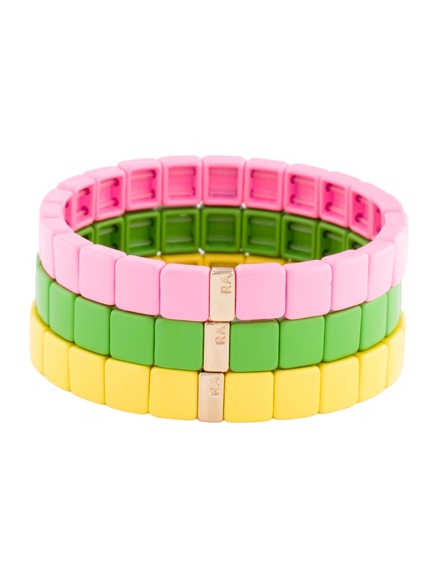 Roxanne Assoulin Enamel Color Therapy® The Solids Bracelets Set Of 3 Stretch Bracelets