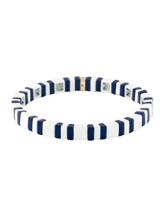 Roxanne Assoulin Enamel Beaded Stretch Bangle Bracelet