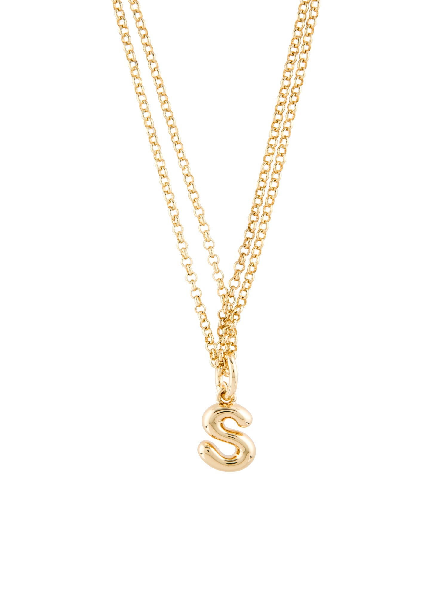 Roxanne Assoulin The Puffy Initial Pendant Necklace