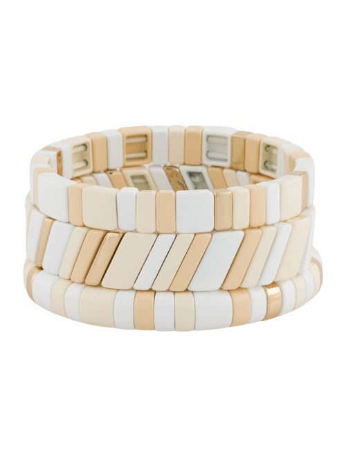 Roxanne Assoulin Enamel Stretch Beaded Bracelet Set Of 3