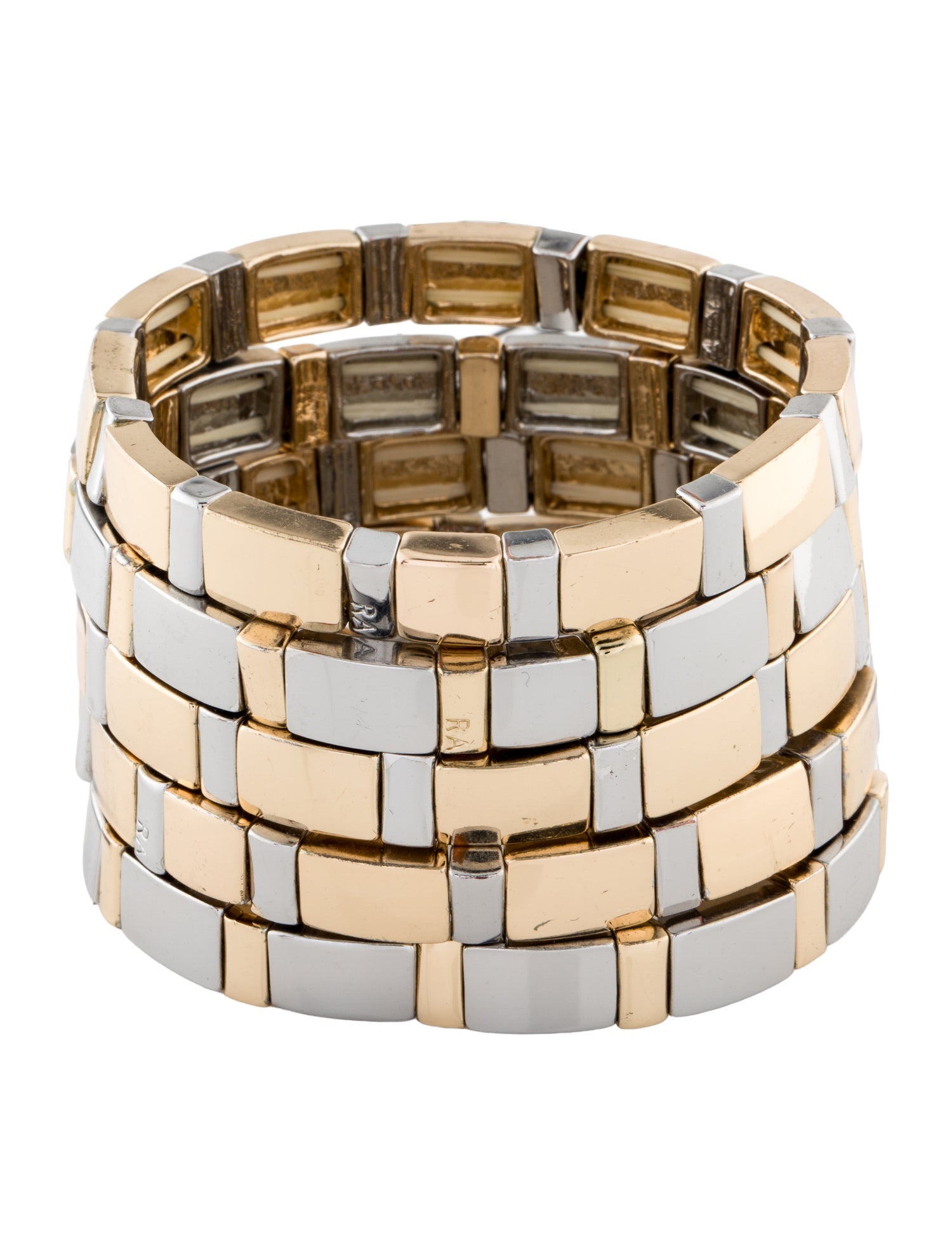 Roxanne Assoulin Two-Tone Beaded Stretch Bracelet Set of 5