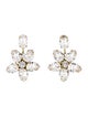 Roxanne Assoulin Crystal Floral Clip-On Earrings