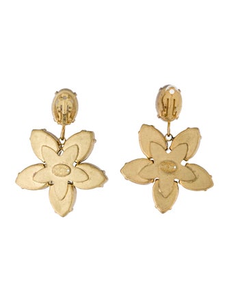 Roxanne Assoulin Crystal Floral Clip-On Earrings