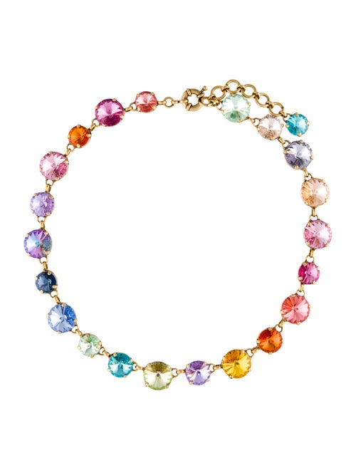 Roxanne Assoulin Technicolor Rainbow Crystal Collar Necklace