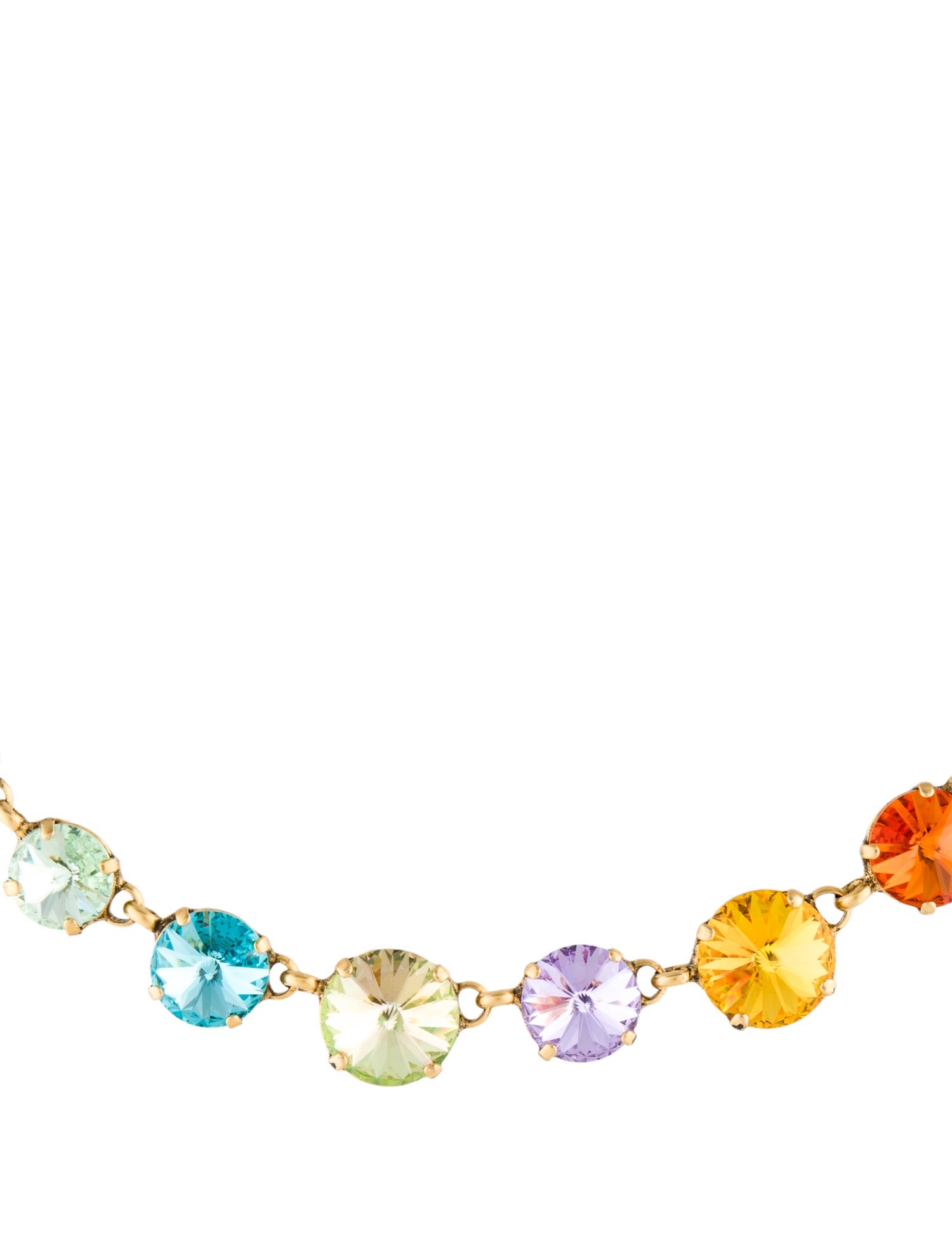 Roxanne Assoulin Technicolor Rainbow Crystal Collar Necklace