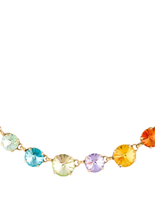 Roxanne Assoulin Technicolor Rainbow Crystal Collar Necklace