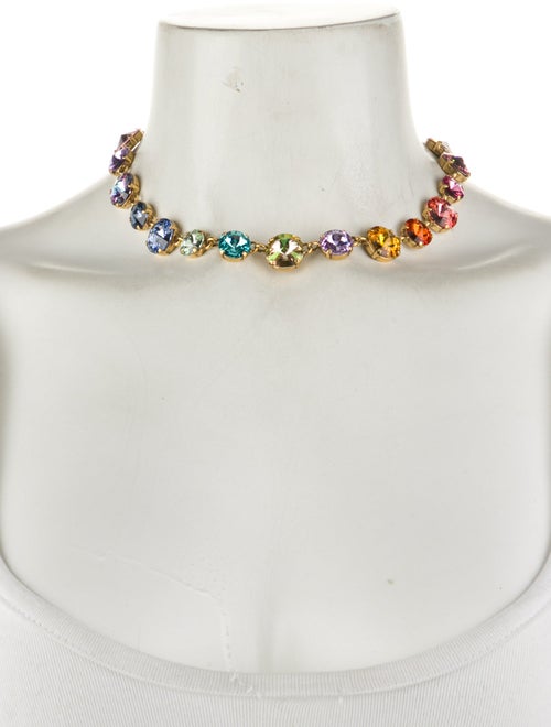 Roxanne Assoulin Technicolor Rainbow Crystal Collar Necklace