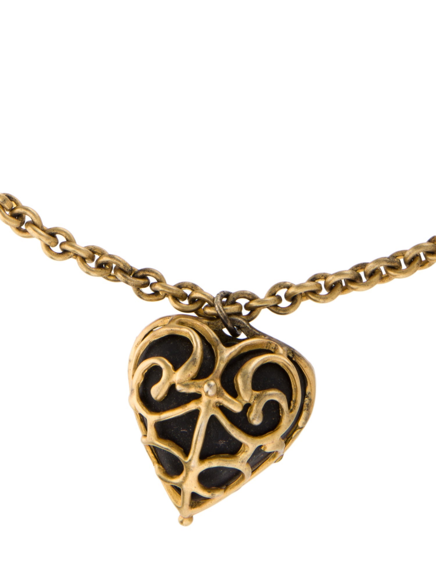 Roxanne Assoulin Vintage Heart Pendant Chain Necklace