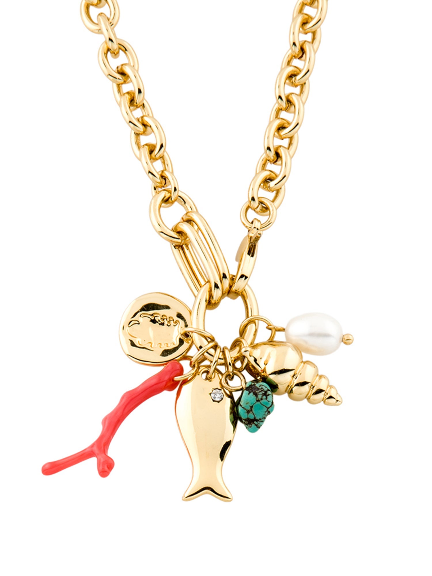 Roxanne Assoulin Crystal & Pearl "The Aperitivo" Pendant Necklace