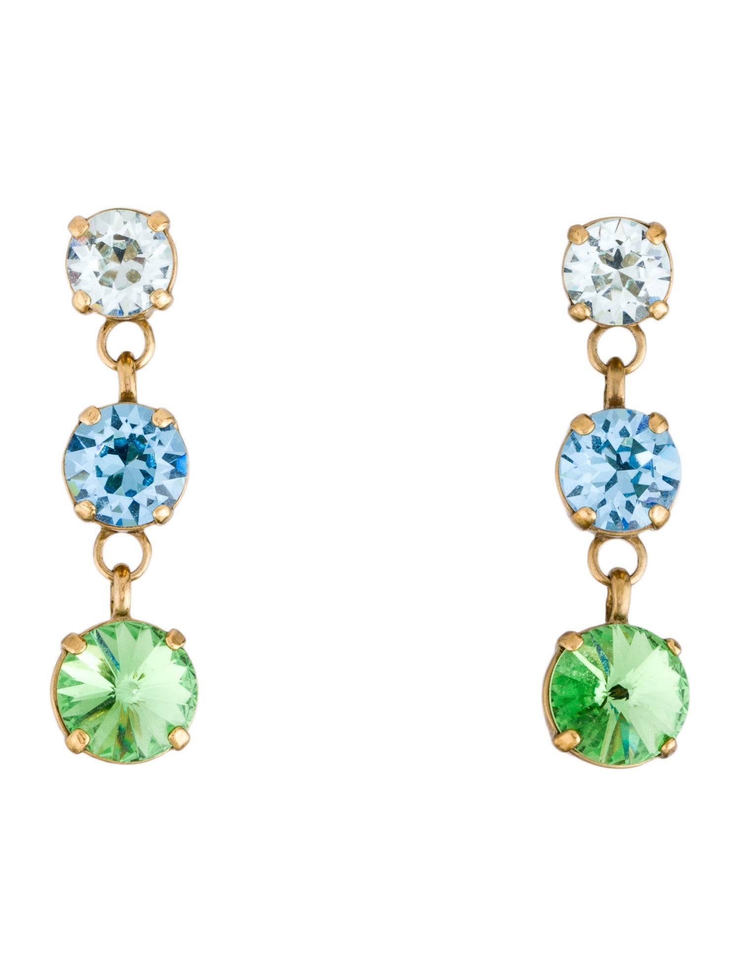 Roxanne Assoulin Crystal Just Us Three Drop Earrings