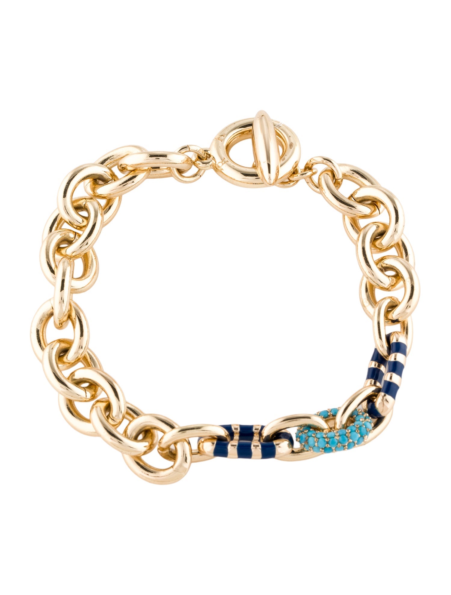 Roxanne Assoulin Crystal & Enamel `The Marino' Link Bracelet