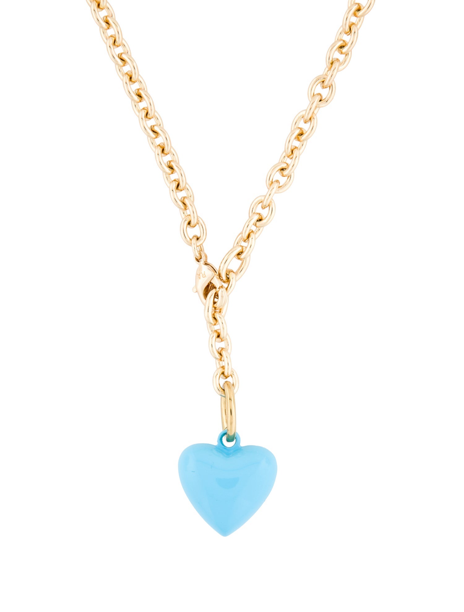 Roxanne Assoulin Enamel The Mini Puffy Heart Charm Necklace