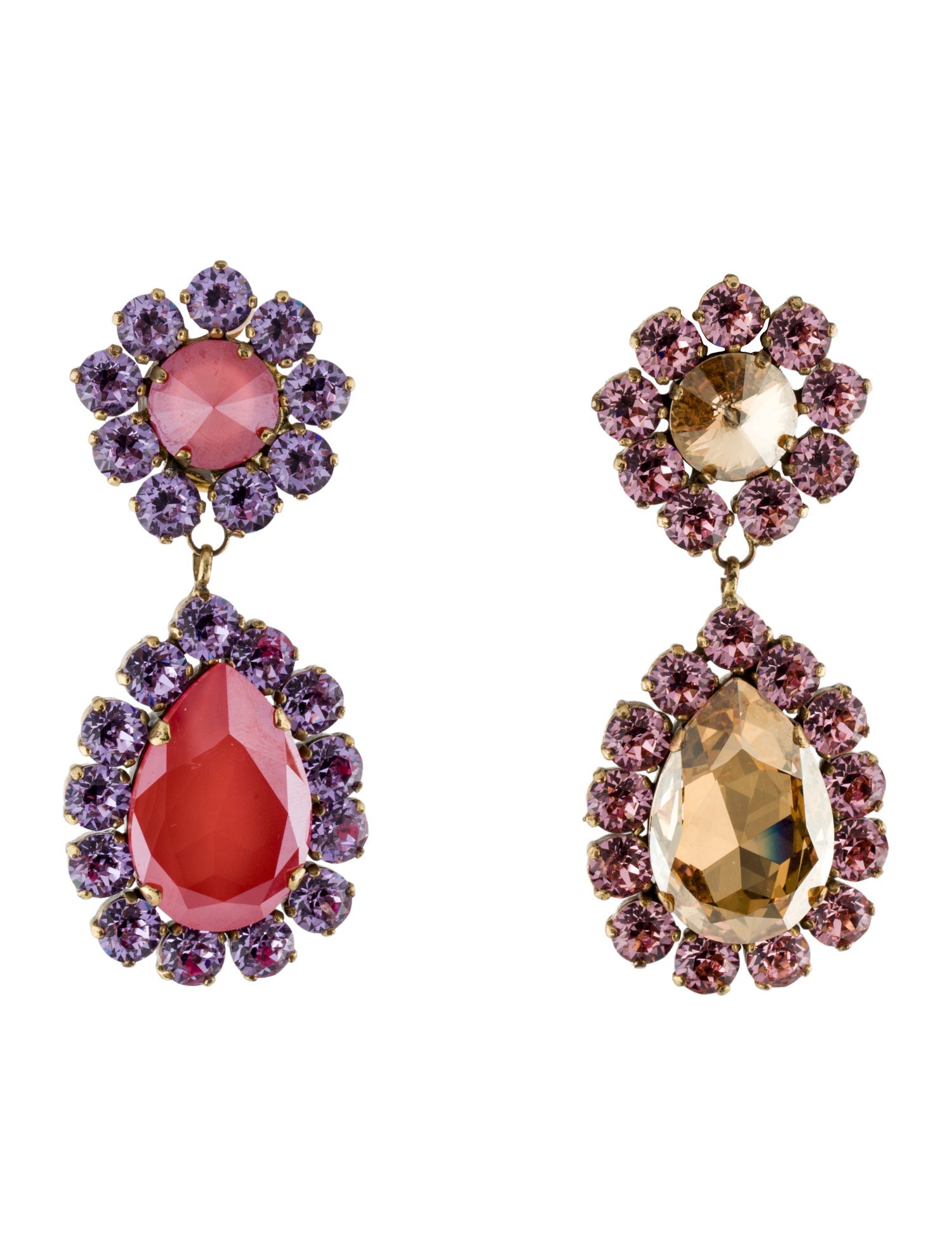 Roxanne Assoulin Crystal Over The Top Clip-On Earrings
