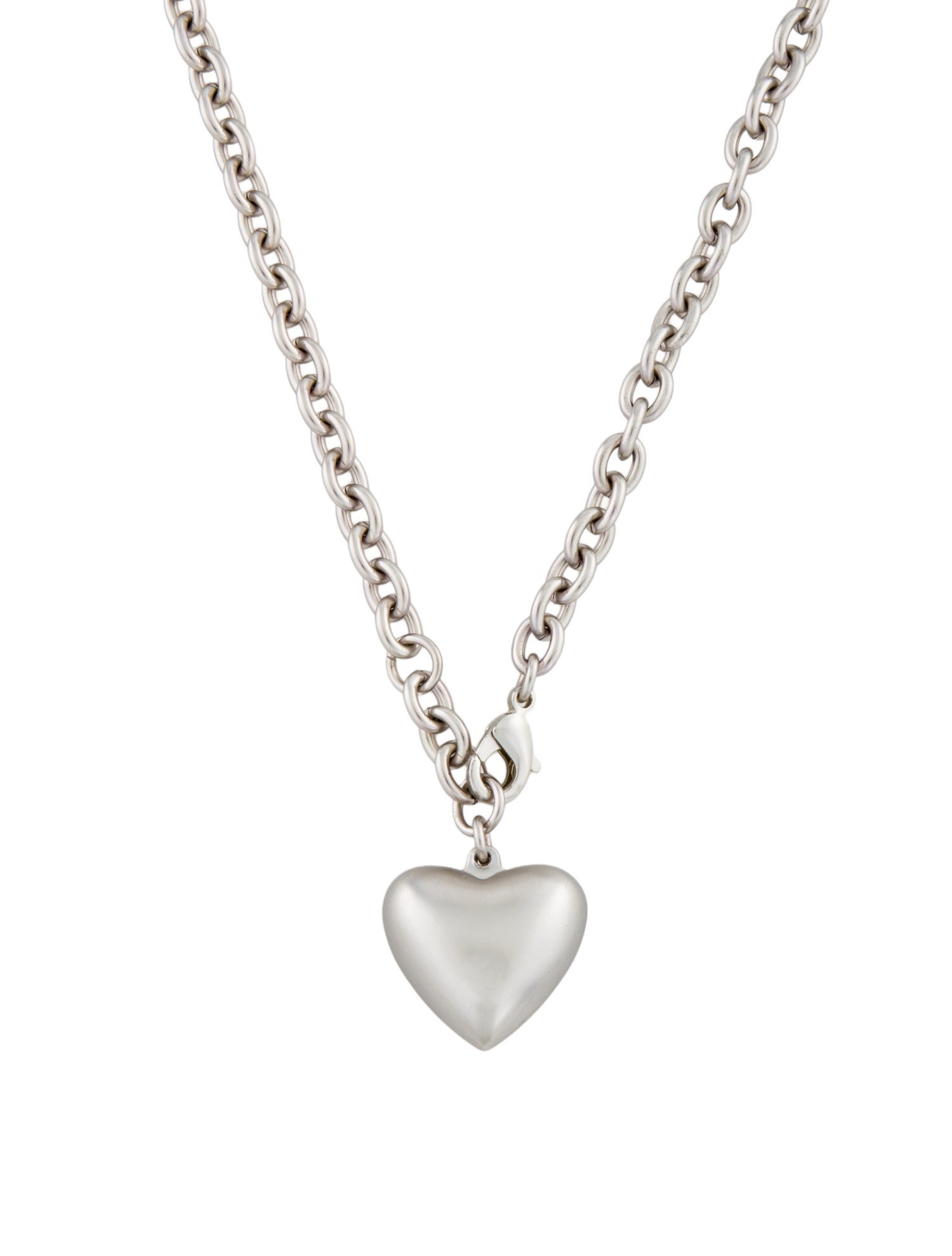 Roxanne Assoulin The Mini Puffy Heart Necklace in Silver