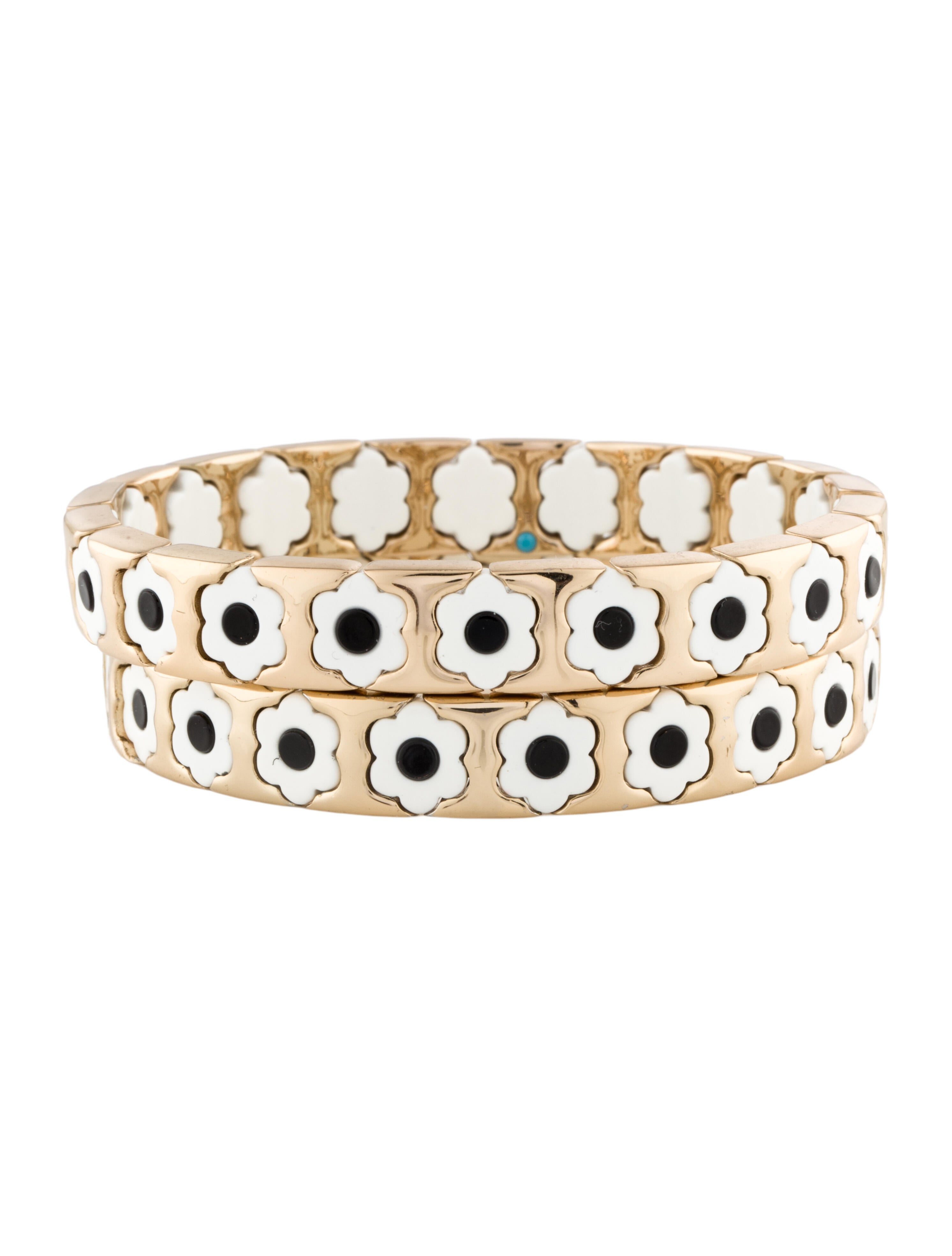 Roxanne Assoulin Enamel Flower Child Stretch Bracelet Set