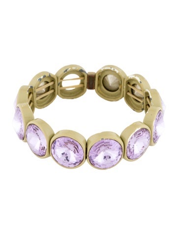 Pre-owned Roxanne Assoulin Crystal Hip-hop But Not Bracelet, 7" In Multi