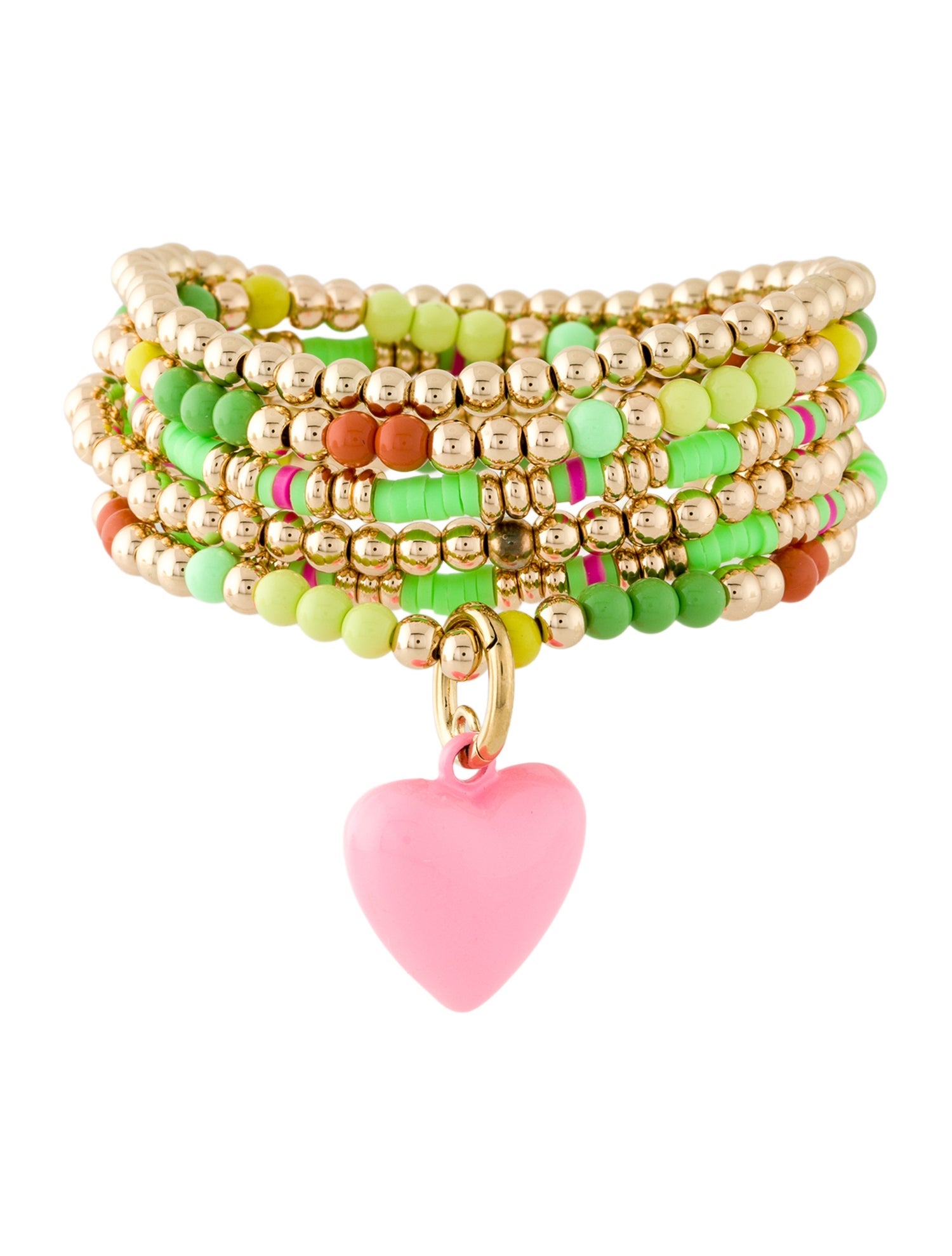 Roxanne Assoulin The Healing Bunch Puff Heart Stretch Bangle Bracelet Set