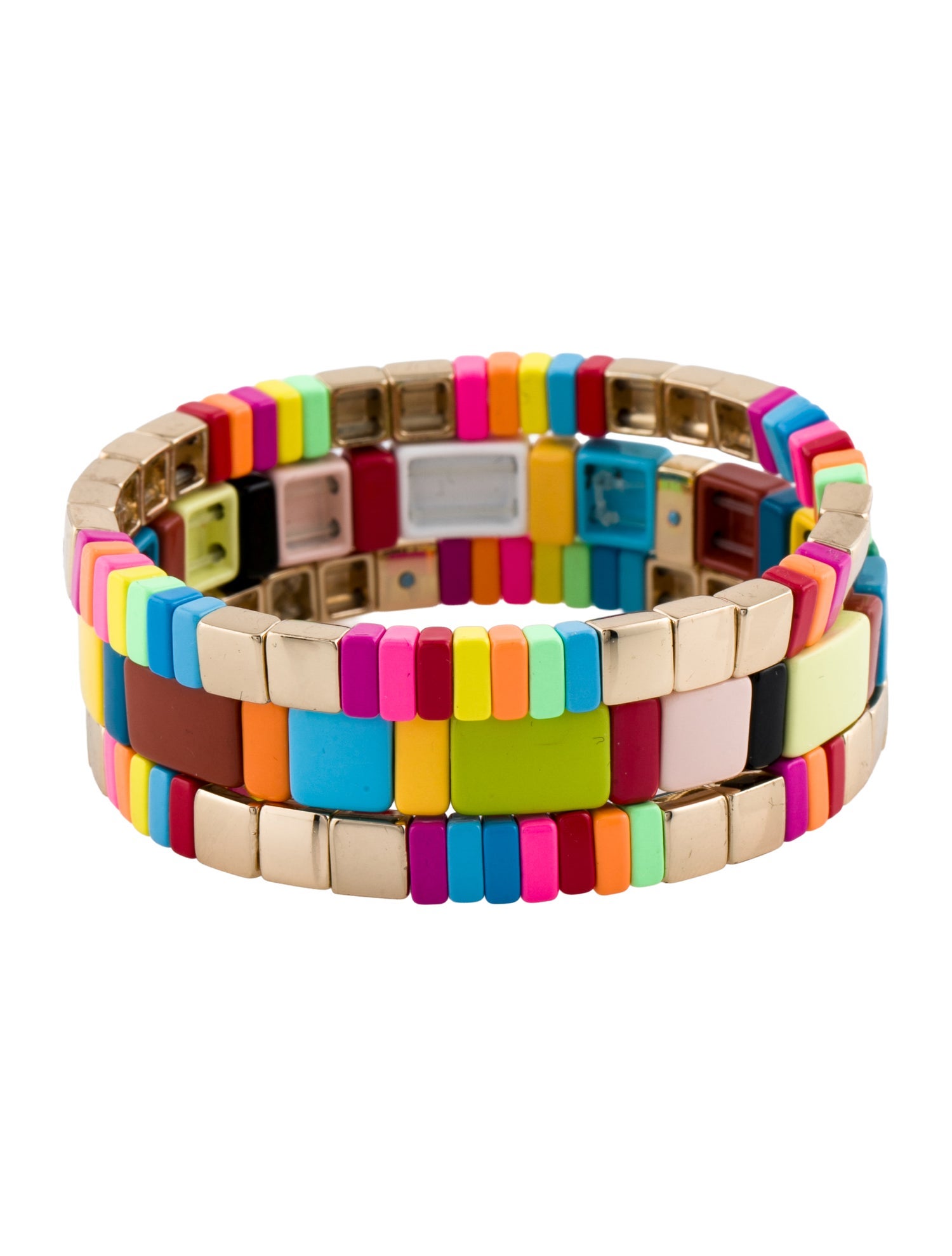 Roxanne Assoulin Enamel Bead Stretch Bangle Bracelet