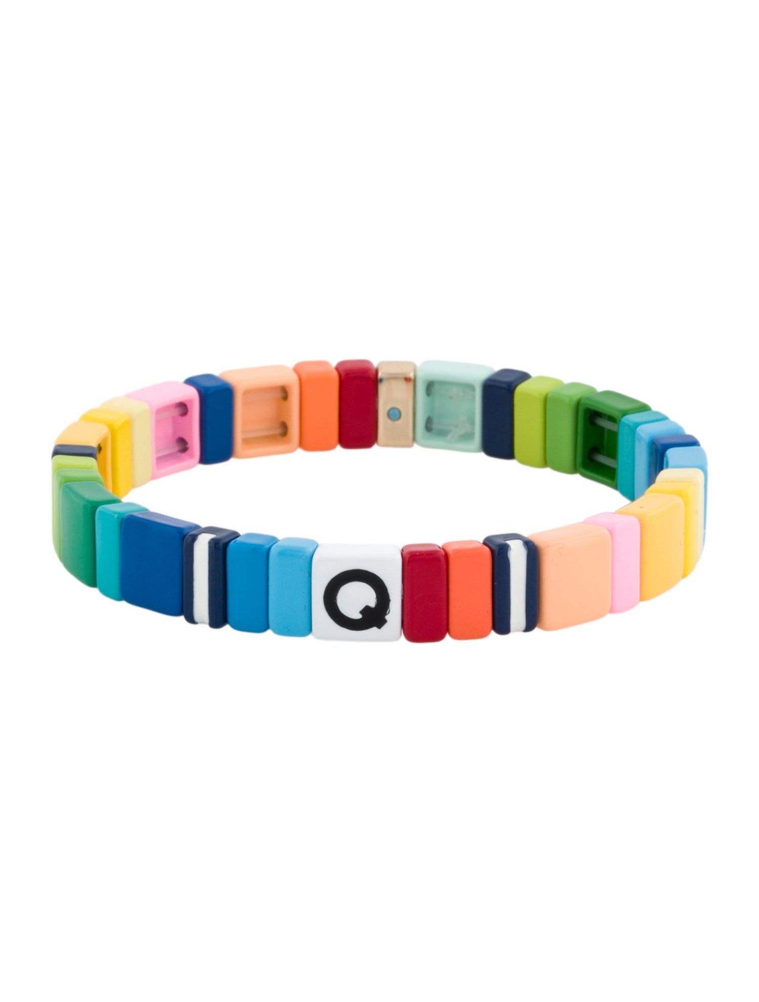 Roxanne Assoulin Enamel Multicolor Stretch Bracelet.