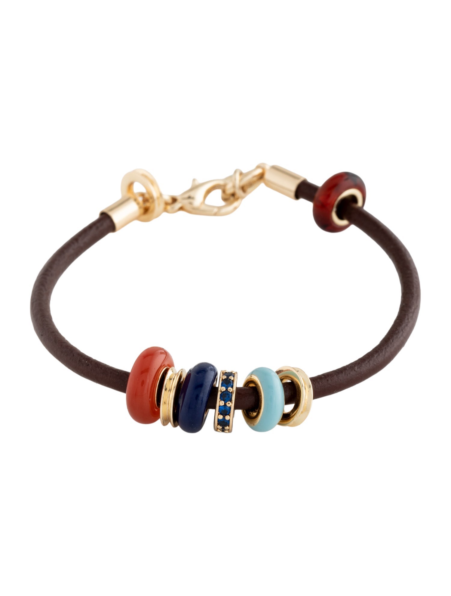 Roxanne Assoulin Leather Stone Slider Bracelet