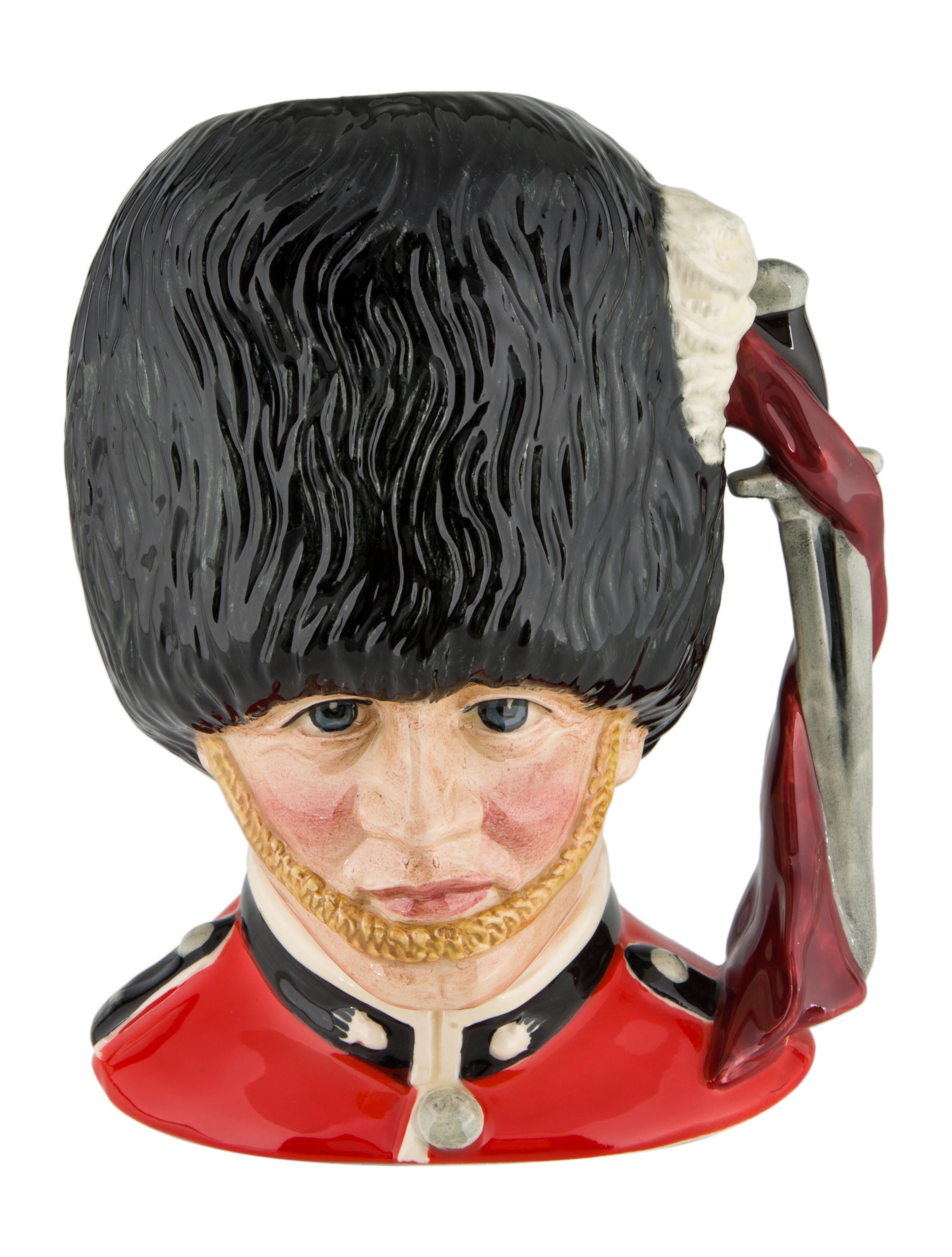 Royal Doulton The Guardsman Character Jug Black Decorative Accents