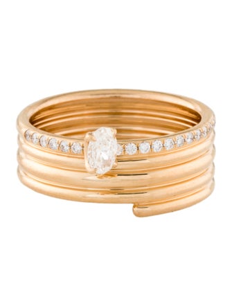 Repossi 18K Diamond Blast Ring