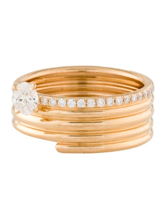 Repossi 18K Diamond Blast Ring