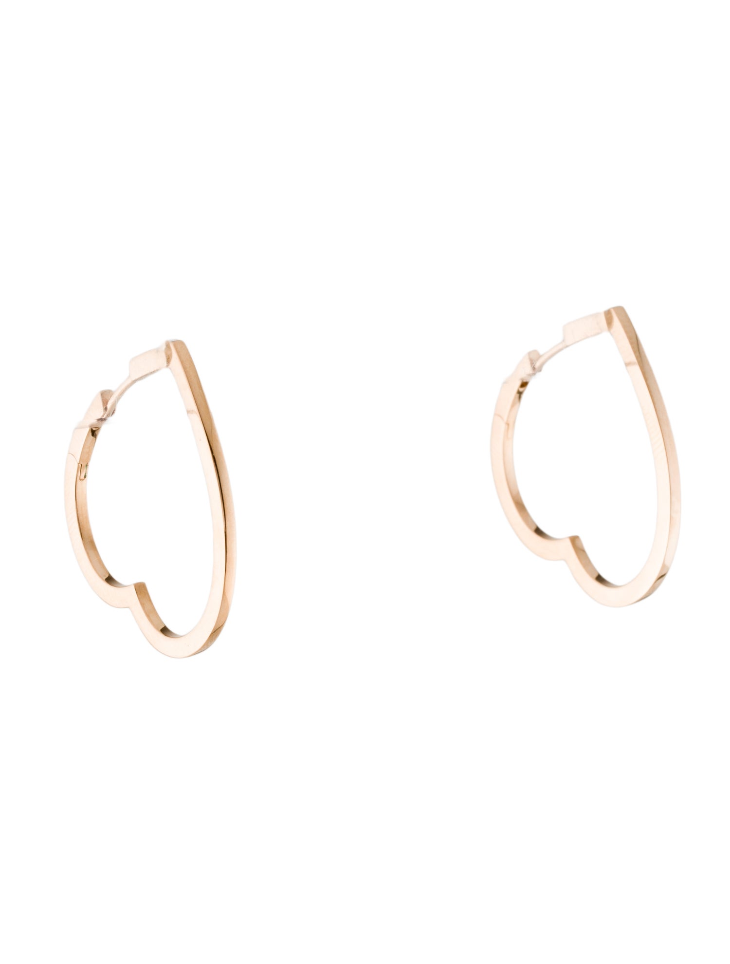 Repossi 18K Heart Hoop Earrings
