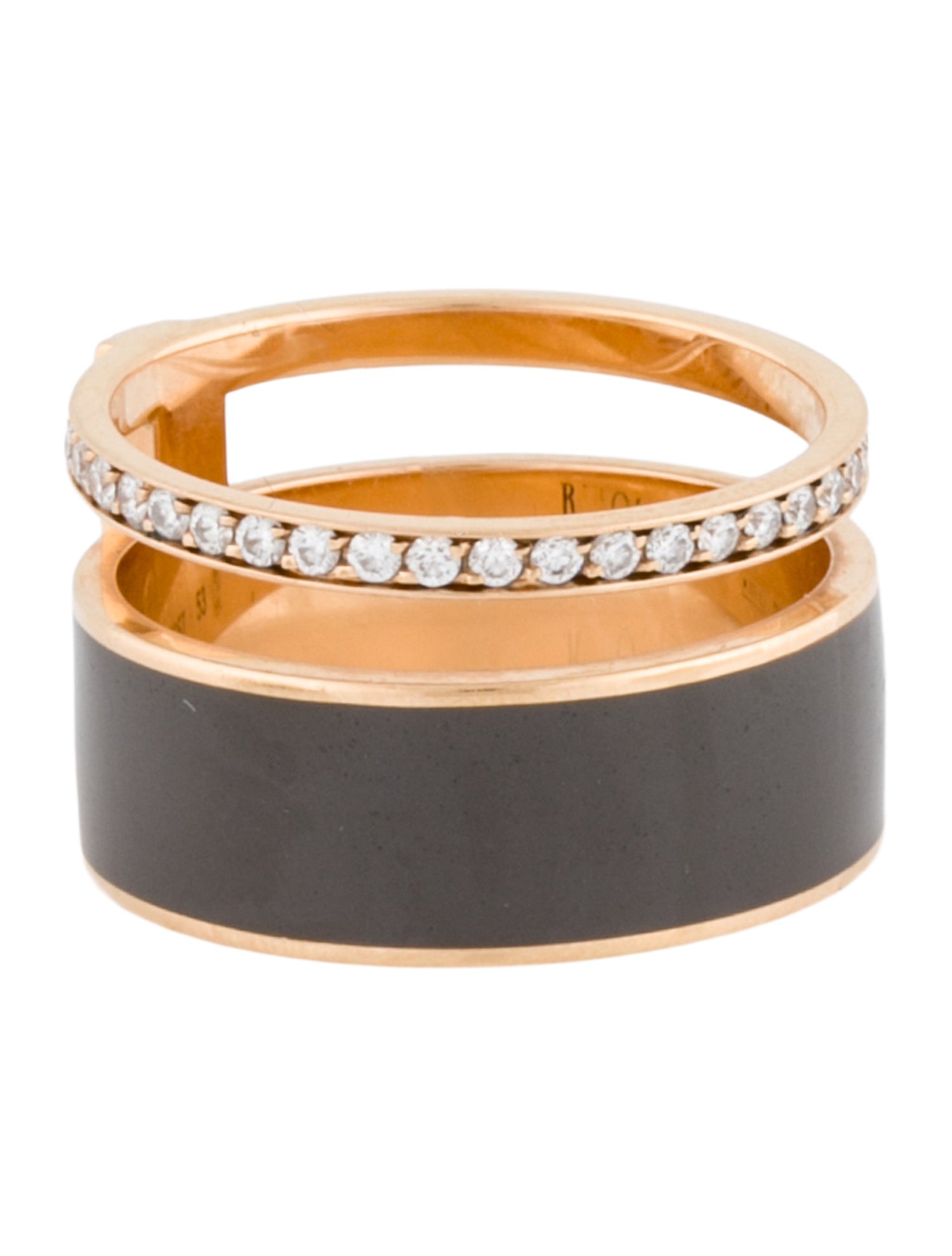 Repossi 18K Lacquer & Diamond Berbere Chromatic Ring