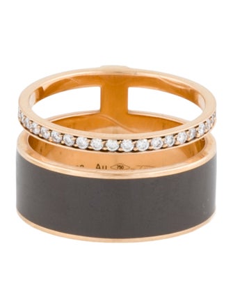 Repossi 18K Lacquer & Diamond Berbere Chromatic Ring