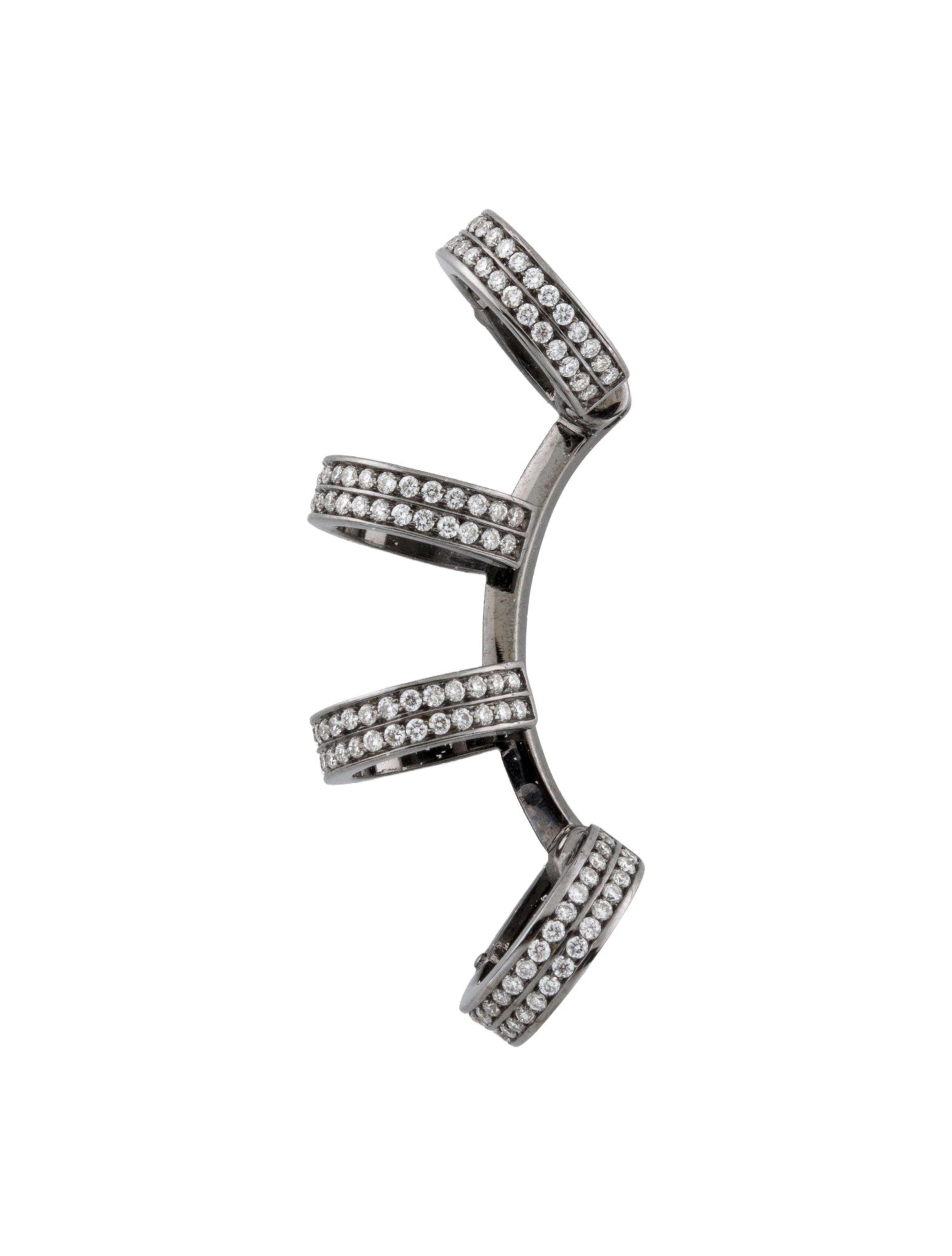 18K Diamond Berbère 4 Row Ear Cuff