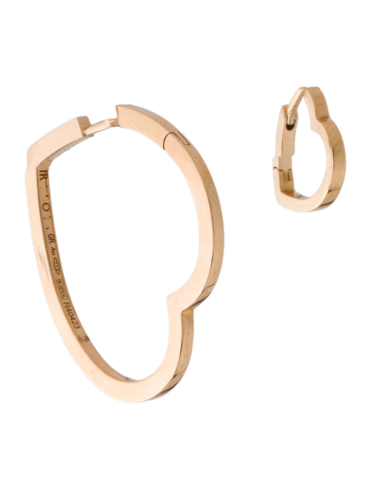 Repossi 18K Mini and Large Heart Antifer Earrings