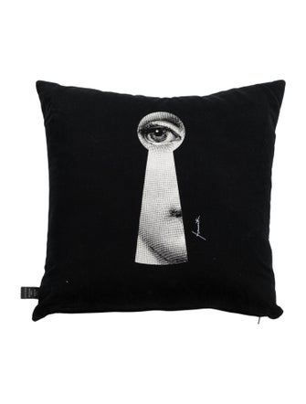 Fornasetti Cushion Chiave Face In Key