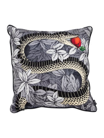 Fornasetti Peccato Originale Silk Blend Throw Pillow