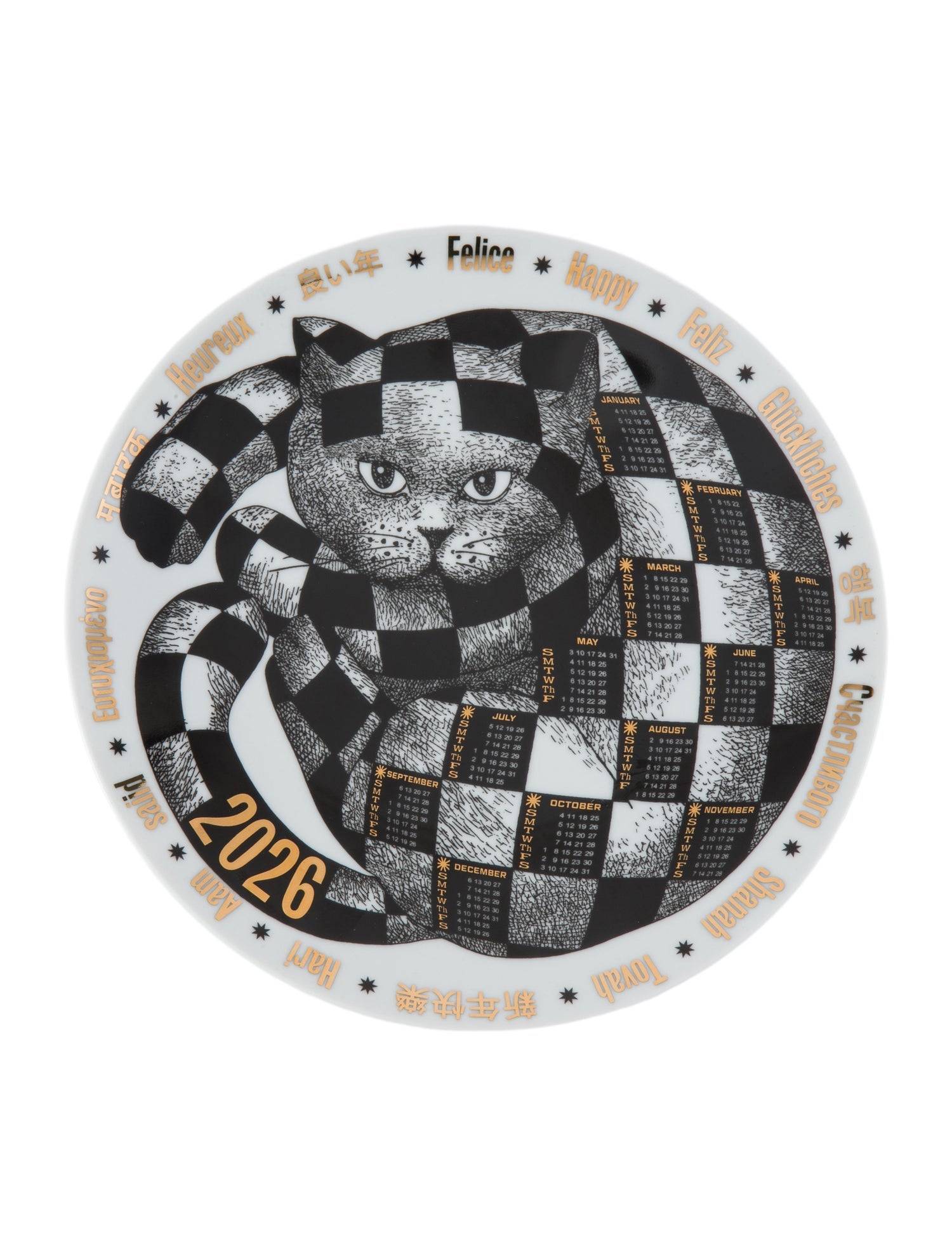 Fornasetti Calendar Plate 2026