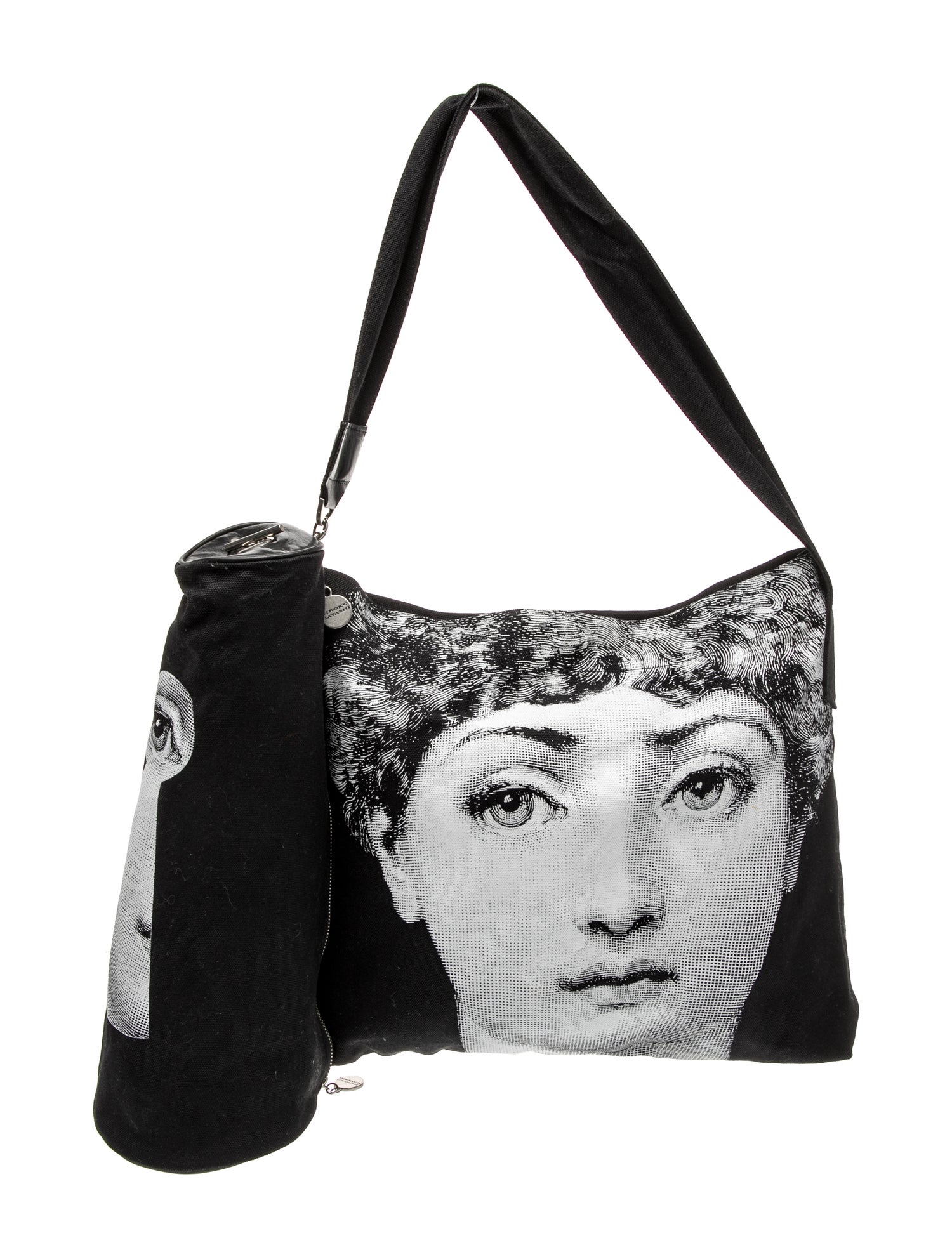 Fornasetti Canvas Top Handle Bag
