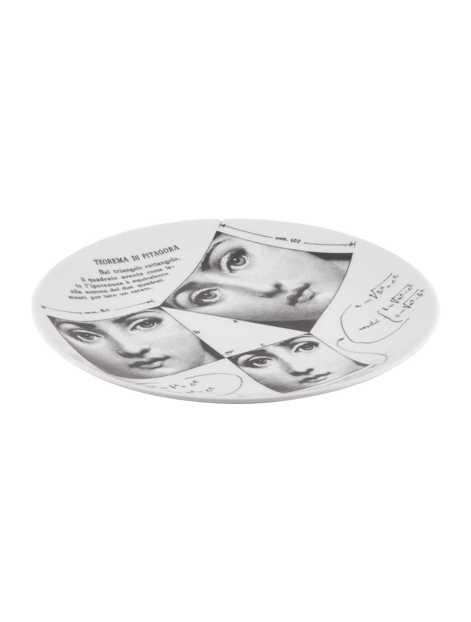 Fornasetti Porcelain Tema e Variazioni #183 Decorative Plate