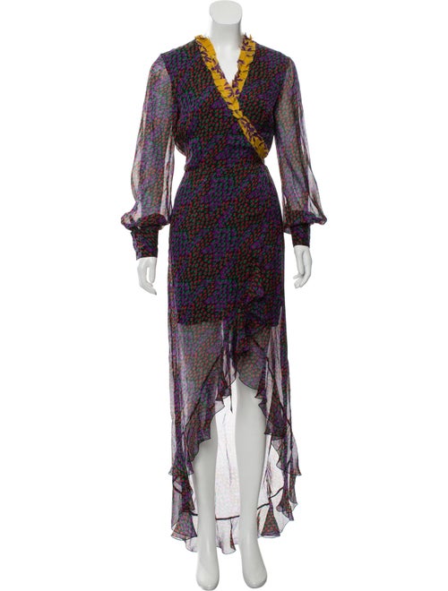 Raquel Diniz Silk Wrap Dress Violet
