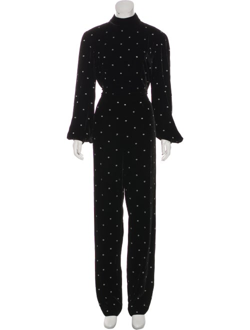 Raquel Diniz Velour Polka Dot Jumpsuit w/ Tags Bla