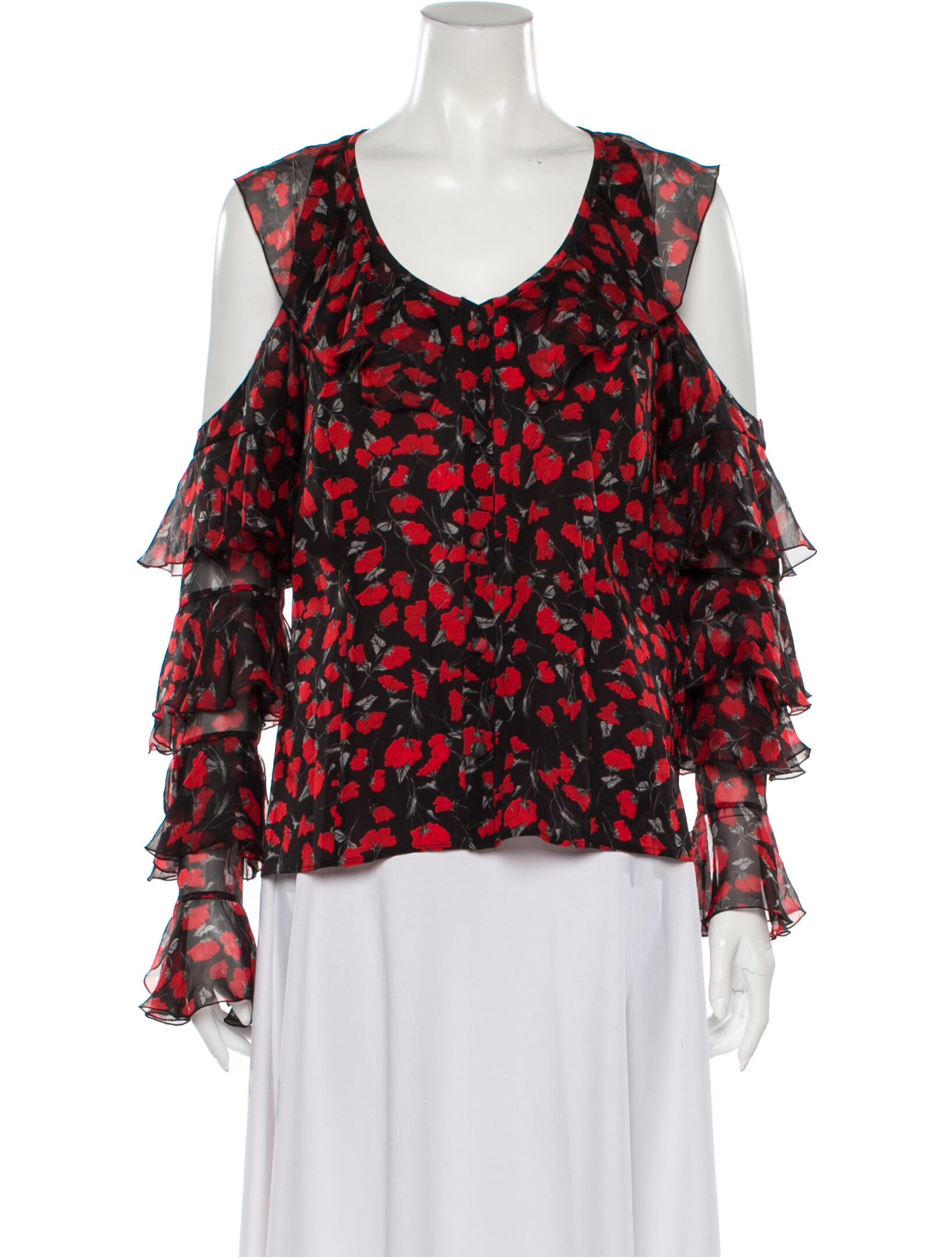 Raquel Diniz Silk Floral Print Blouse