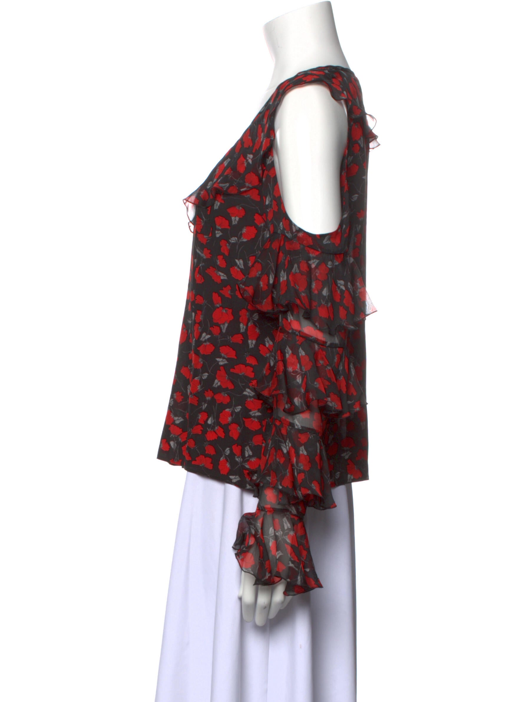 Raquel Diniz Silk Floral Print Blouse